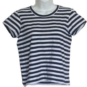 A.L.C. Striped Linen Blend Top Sz M